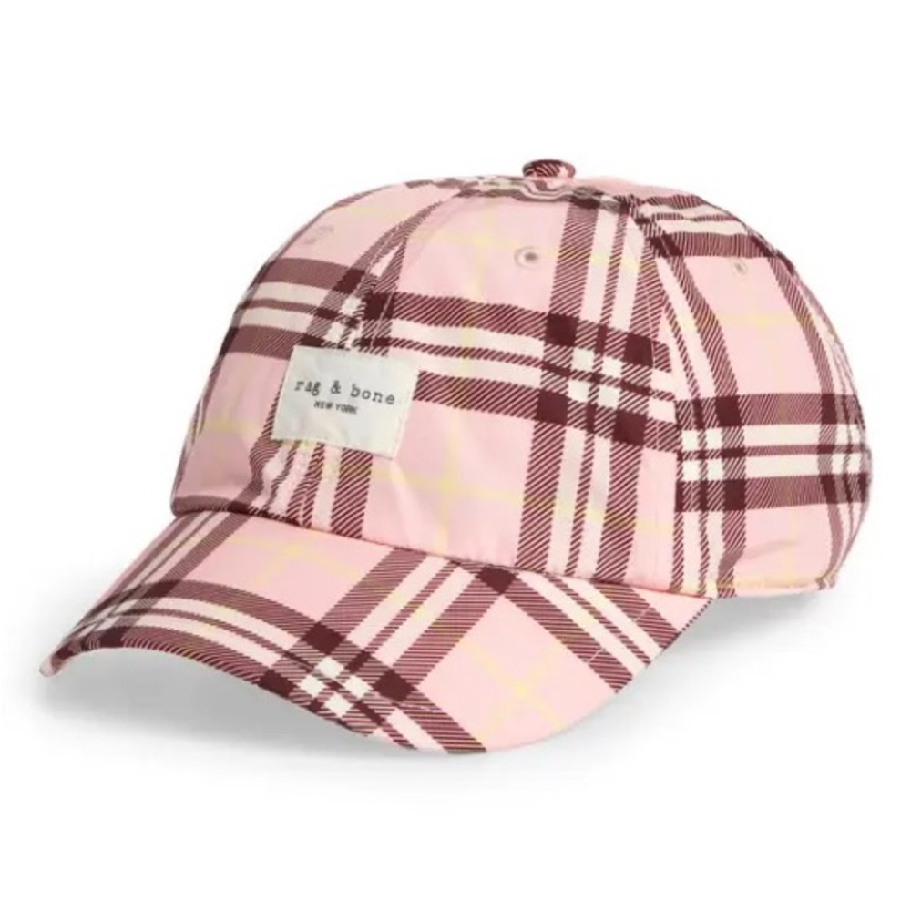 Rag and Bone Addison Plaid Pink hat